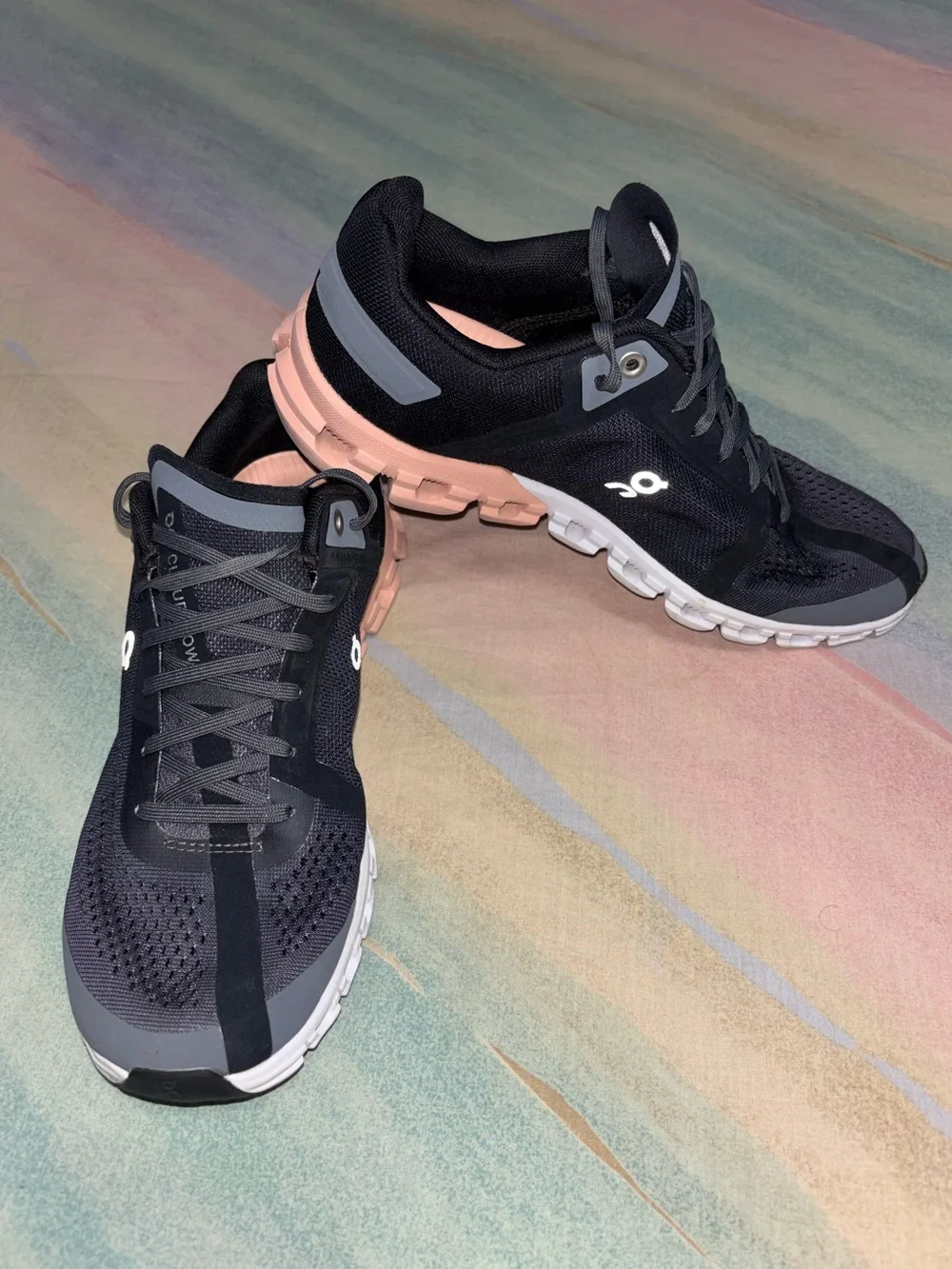 On Running Cloudflow Mesh Rock/Rose Running Training Walking Shoes US W 7.5